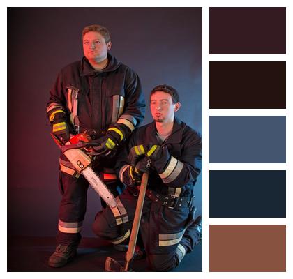 Hero Firefighter Firefighter Studio Image
