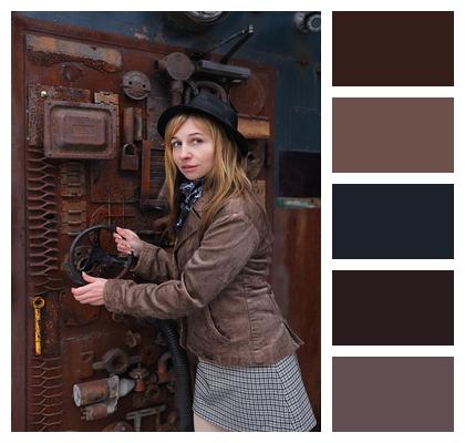 Woman Rusty Model Bunker Image
