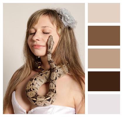 Snake Python Woman Image