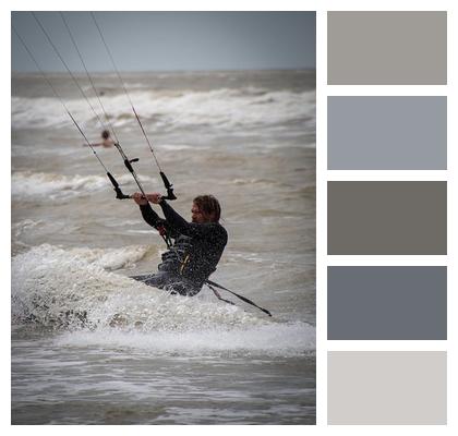 Kitesurfing Kiteboarding Sea Image