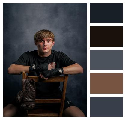 Portrait Man Chair Sports Image