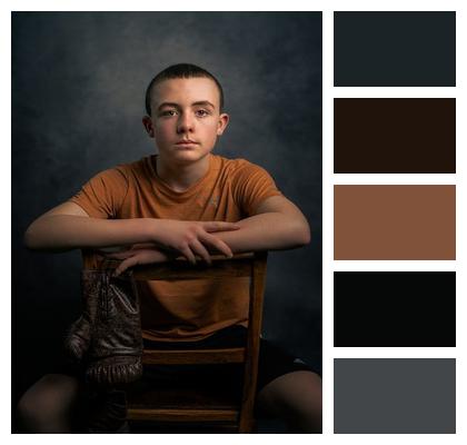 Teen Chair Child Portrait Image
