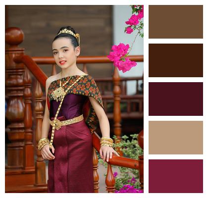 Portrait Dress Woman Traditional Costume Image