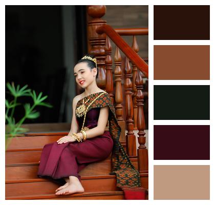 Beauty Model Traditional Costume Dress Image