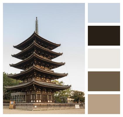 National Treasure Pagoda Japan Fivestoried Pagoda Image