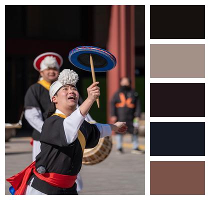 Instrument Folk Play Samulnori Traditional Image