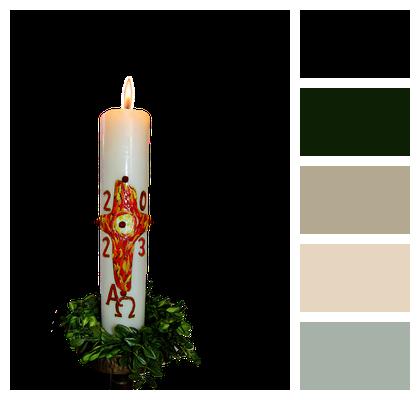 Easter Candle 2023 Cross Easter Candle Image