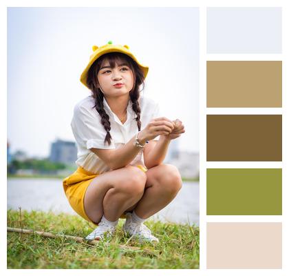Workshop Girl Who Created Portrait Image
