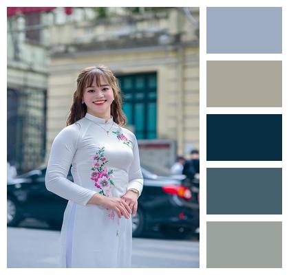 Vietnam Ao Dai Traditional Woman Image
