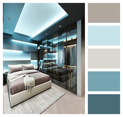 Wardrobe Wood Bedroom Bed Image
