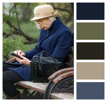 Woman Smartphone Elderly Image