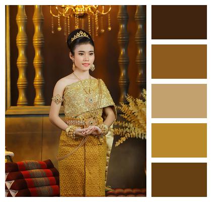 Portrait Beauty Traditional Clothing Fashion Image