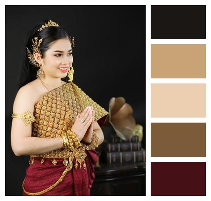 Fashion Beauty Portrait Traditional Clothing Image