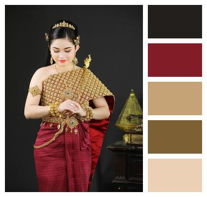 Traditional Clothing Portrait Fashion Beauty Image
