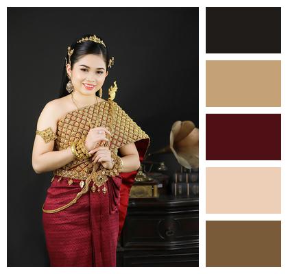 Traditional Costume Fashion Beauty Woman Image