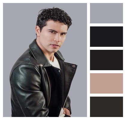 Man Leather Jacket Face Leather Jacket Image