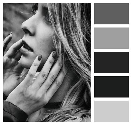 Black And White Beautiful Woman Girl Image
