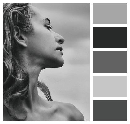 Retro Beautiful Monochrome Portrait Image