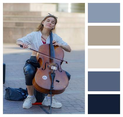 Public Place Talent Playing Old Town Image