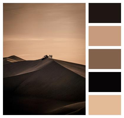 Sunset Desert Dunes Image
