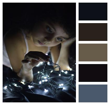 Lights Childhood Eyes Girl Image