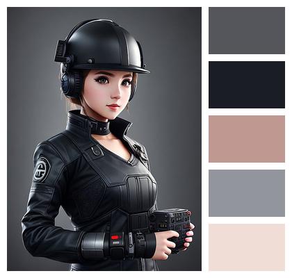 Science Fiction Mechanically Future Woman Image