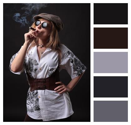Smoker Cap Tobacco Retro Image