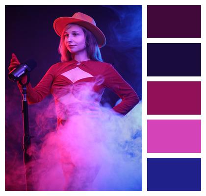 Smoke Sheath Dress Portrait Performance Image