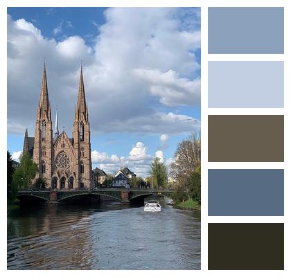 Strasbourg River Church Building Image