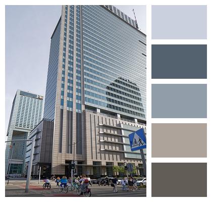 Street Urban Modern Skyscrapers Image