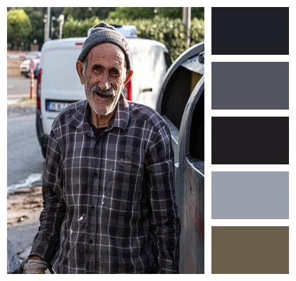 Garbage Collector Male Smile Poor Man Image