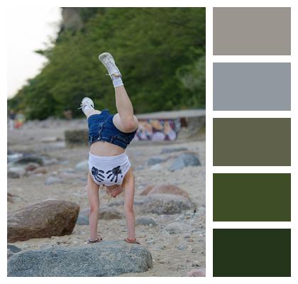 Gymnast Sandals Nature Beach Image