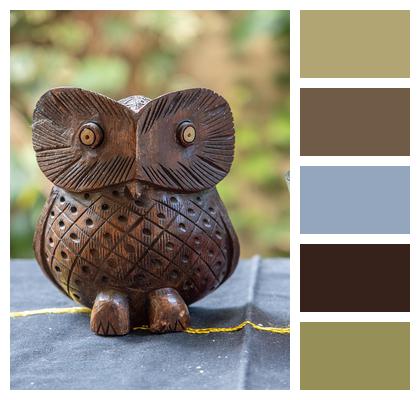 Wooden Sculpture Sculpture Owl Figurine Owl Image