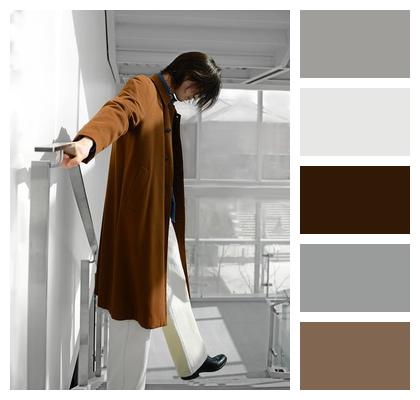 City Style Building Fashion Coat Man Image