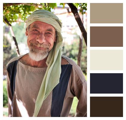 Traditional Portrait Wine Growers Headscarf Image