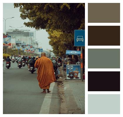 Monk Vietnam Road Image