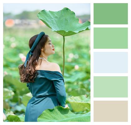 Woman Model Pond Image