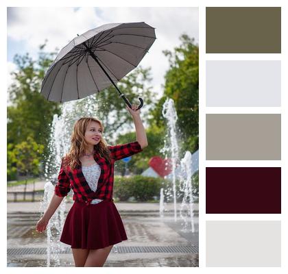 Woman Model Umbrella Image