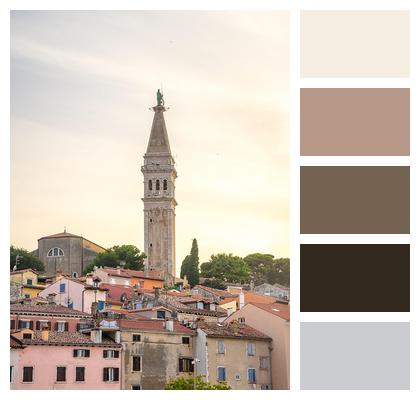 Tourism Rovinj Sunset Croatia Image