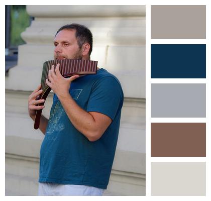 Public Place Wind Instrument Singing Outdoors Image