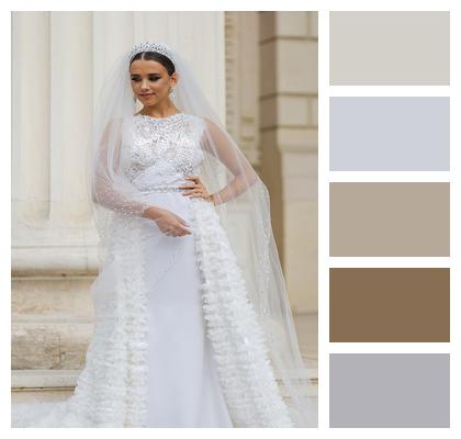 Wedding White Dress Woman Bride Image