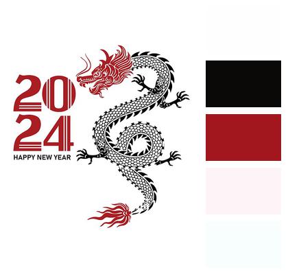 Dragon Happy New Year 2024 Luna Year 2024 Image