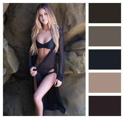 Swim Suit Stylish Portrait Modern Image