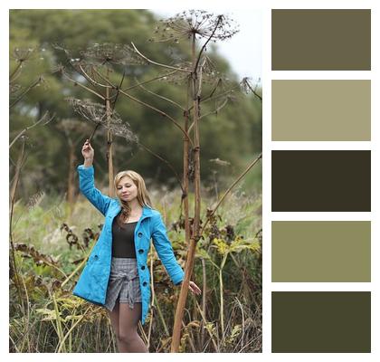 Woman Forest Hogweed Image