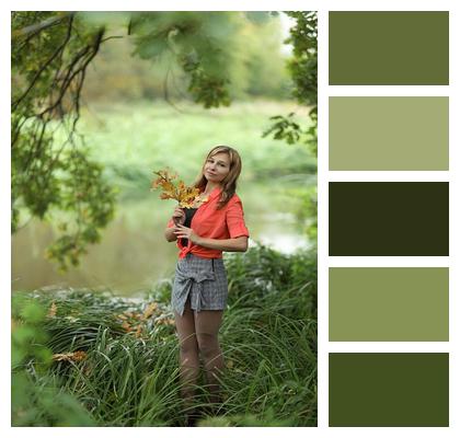 Woman Forest Portrait Image