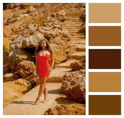 Tourist Spot Stones Canyon Pose Image