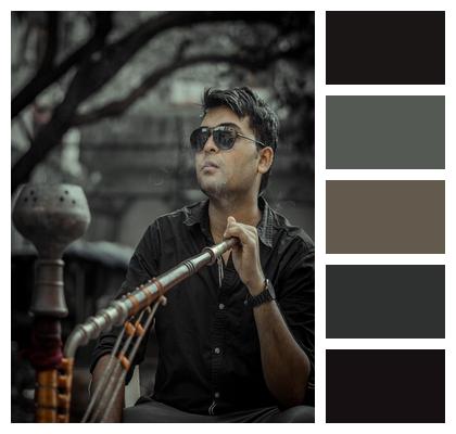 Smoke Young Hukkah Photography Image