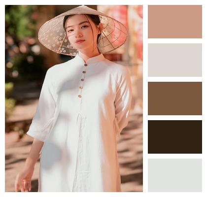 Girl Woman Ao Dai Vietnam Image