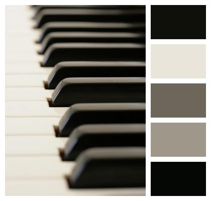 Close Up Piano Instrument Keys Image