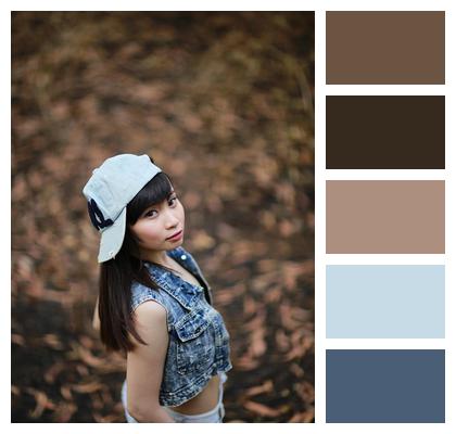 Model Outdoors Costume Pose Image